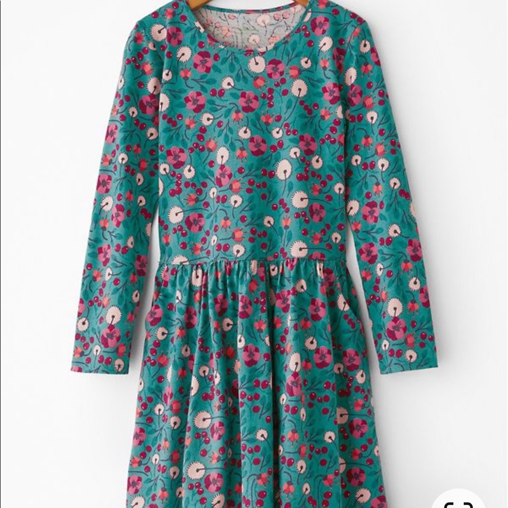 Garnet Hill Kids Floral Long Sleeve Dress